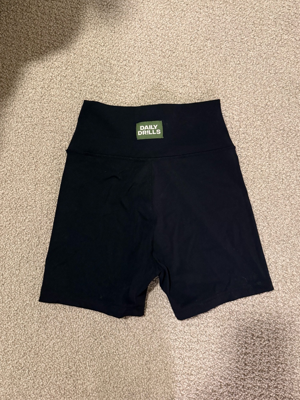 Daily Drills Black High-Rise Bike Shorts